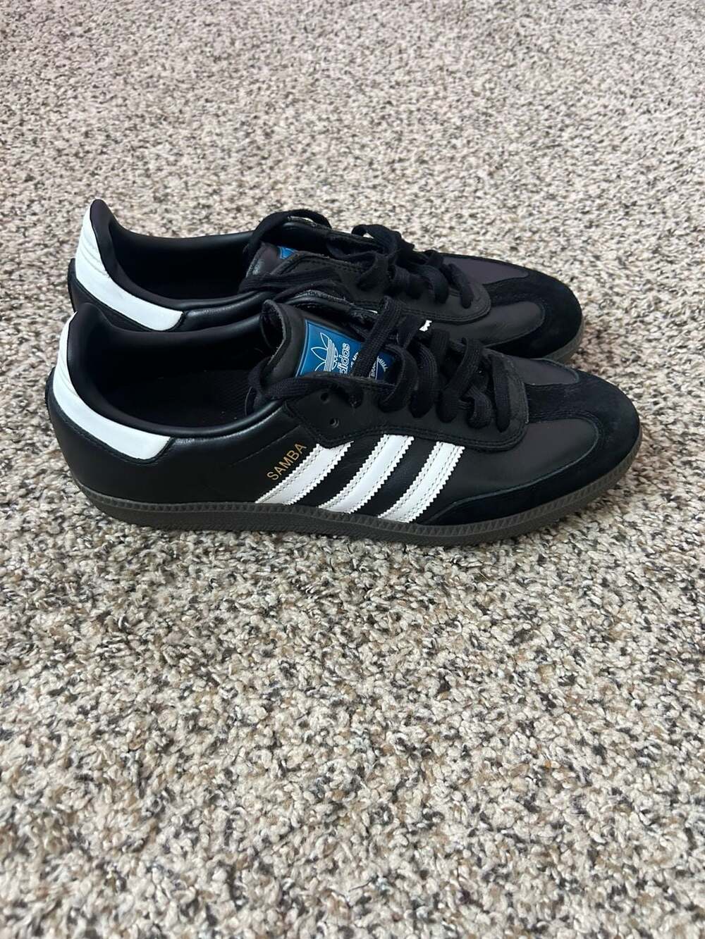 Adidas Samba ADV Black White Gum Skate Shoes Size US 10.5